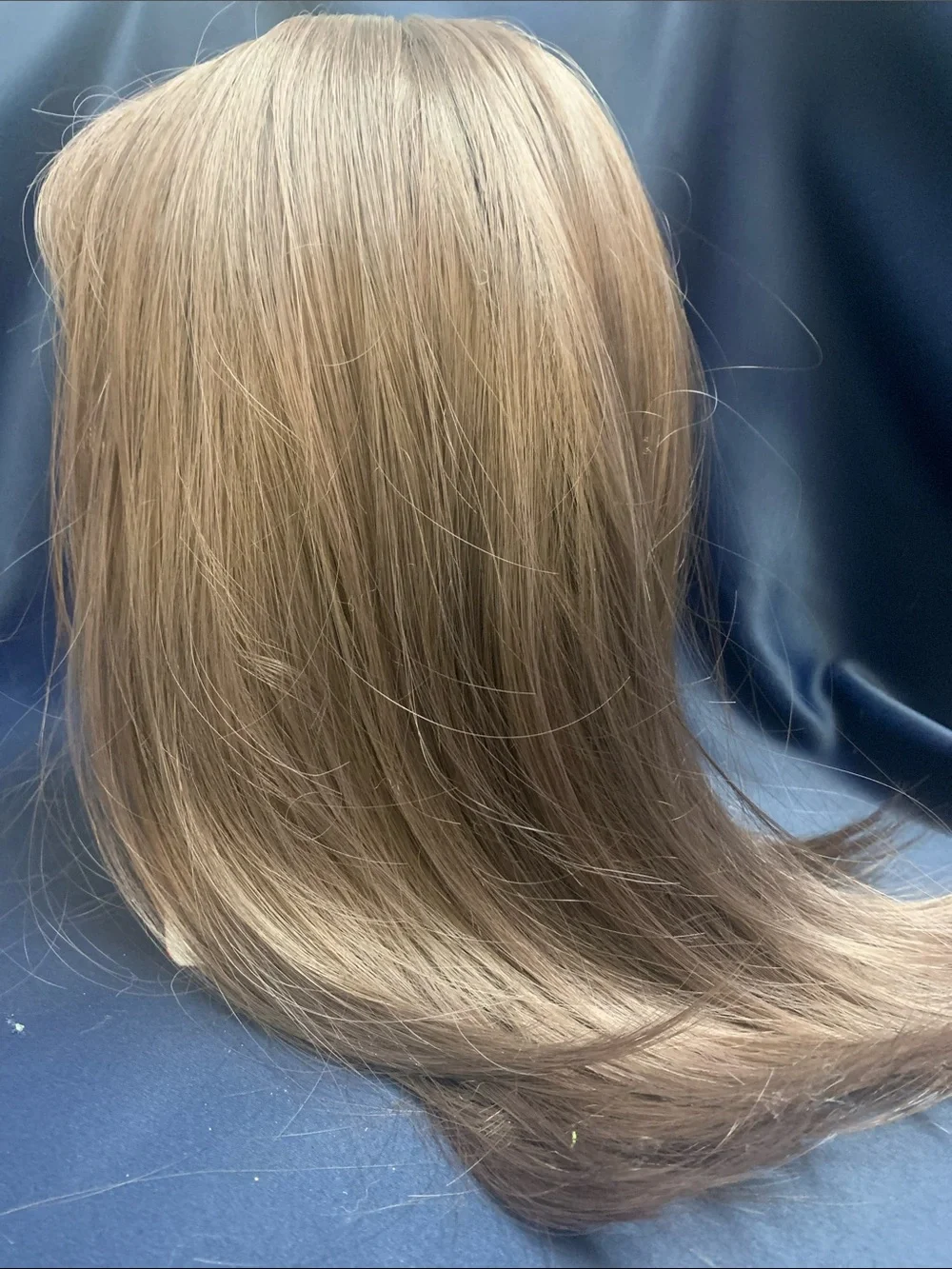 Long Straight Layered Wig with Bangs – Ash Brown Dimensional Highlights